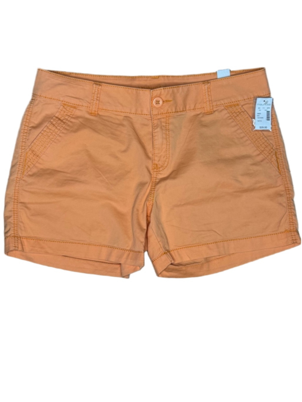 Maurices bright orange High-Waist Women’s Shorts NEW size 13/14